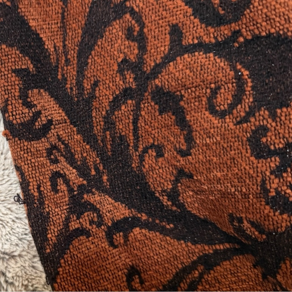 Vintage Burnt Sienna & Black Swirl Pattern Embrodered Blazer Shacket - Picture 7 of 11